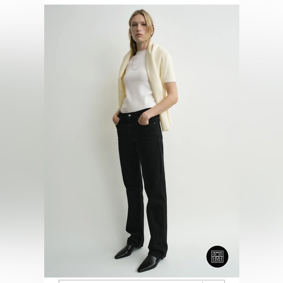 Toteme Black Straight Leg Jean size 28 quiet luxury denim - Picture 2 of 14